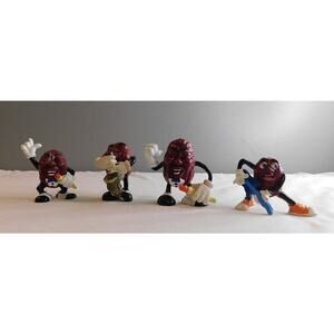 California Raisins 1987-1988 Hardee's Figures Lot of 4 Musician Raisins Figures